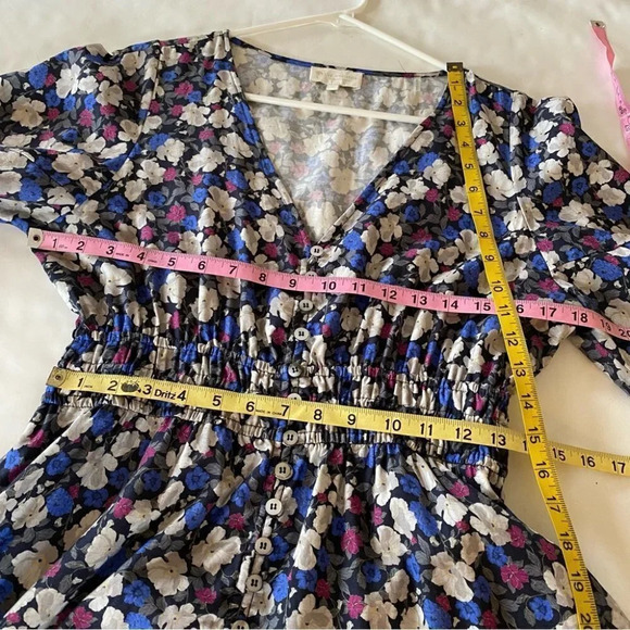 The Westside California Inspired Floral Midi Dress Size Large Silk Cotton EUC - Picture 12 of 14